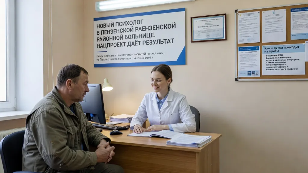 Новый психолог в Пензенской районной больнице. Нацпроект даёт результат